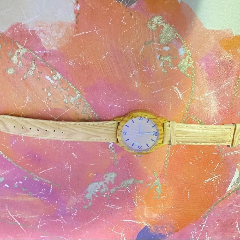 🛍️stainless steel Wood Wrist Watch For Women personalized Gift 🎁